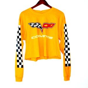 yellow corvette crop top